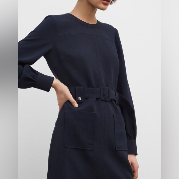 Club Monaco Long Sleeve Belted Pocket Dress - Picture 3 of 5